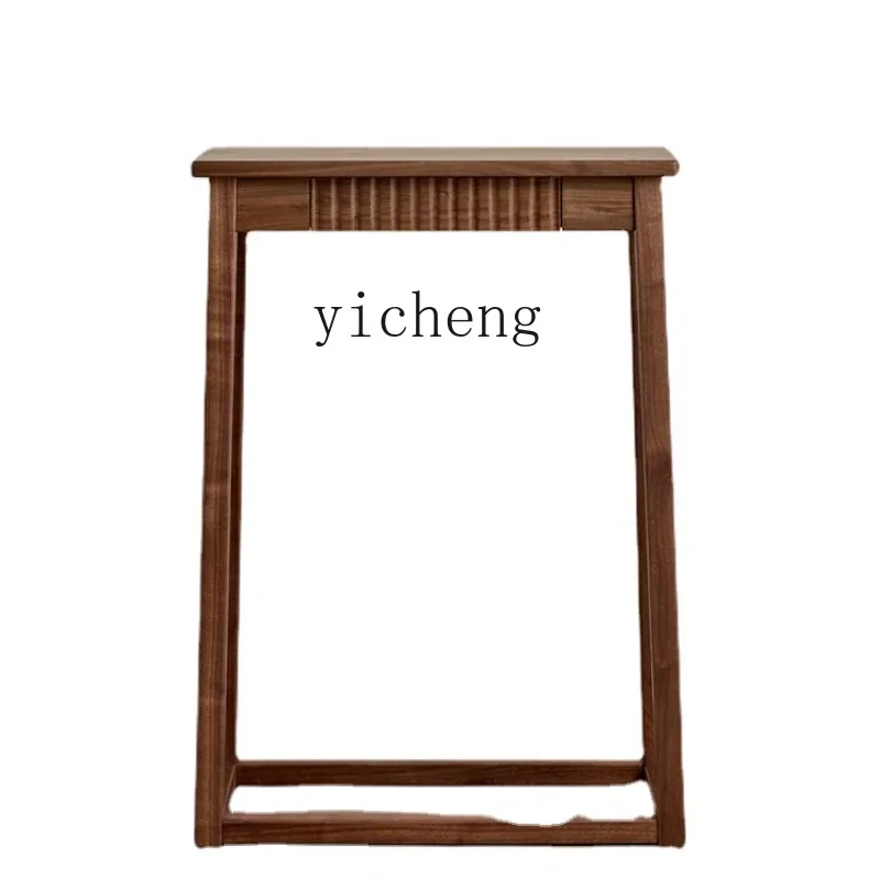 

Black Walnut Solid Wood New Chinese Zen a Long Narrow Table Altar Sofa Small Space Wall Narrow Table