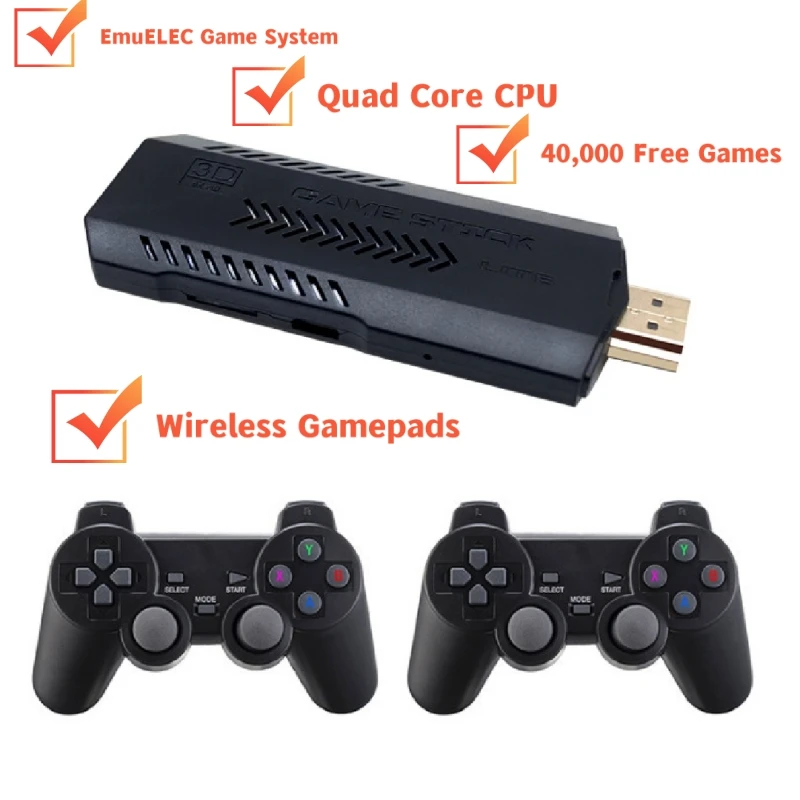 X2 Plus Game Stick Retro Video Game Console X2+ 128G With 41000 Games 40+ Emulators for PSP/PS1/MAME With Wireless Controllers image 4
