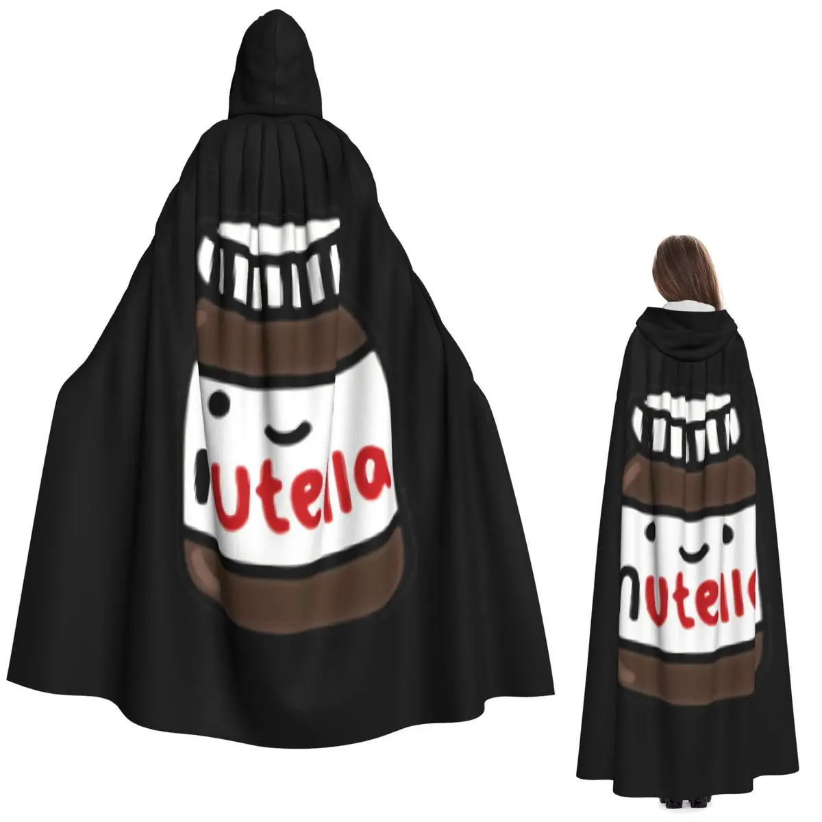 

Длинный плащ с капюшоном Nutella, средневековый костюм ведьмы, накидка для косплея, пальто на Хэллоуин для взрослых, унисекс