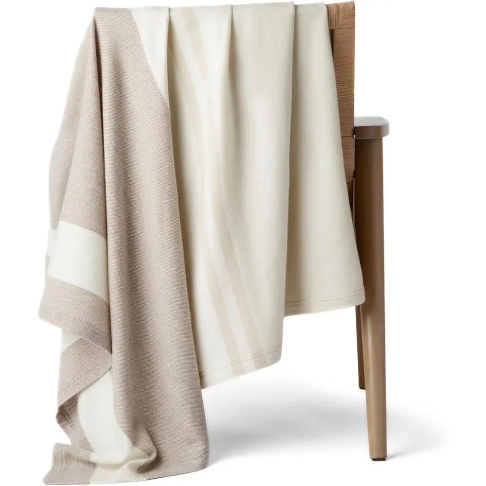 

100% Pure Cashmere Throw Blanket for Couch, Sofa & Bed, Ultra Soft Woven Cashmere Blanket Throw, Large Full Size 73” x 54”, Off-
