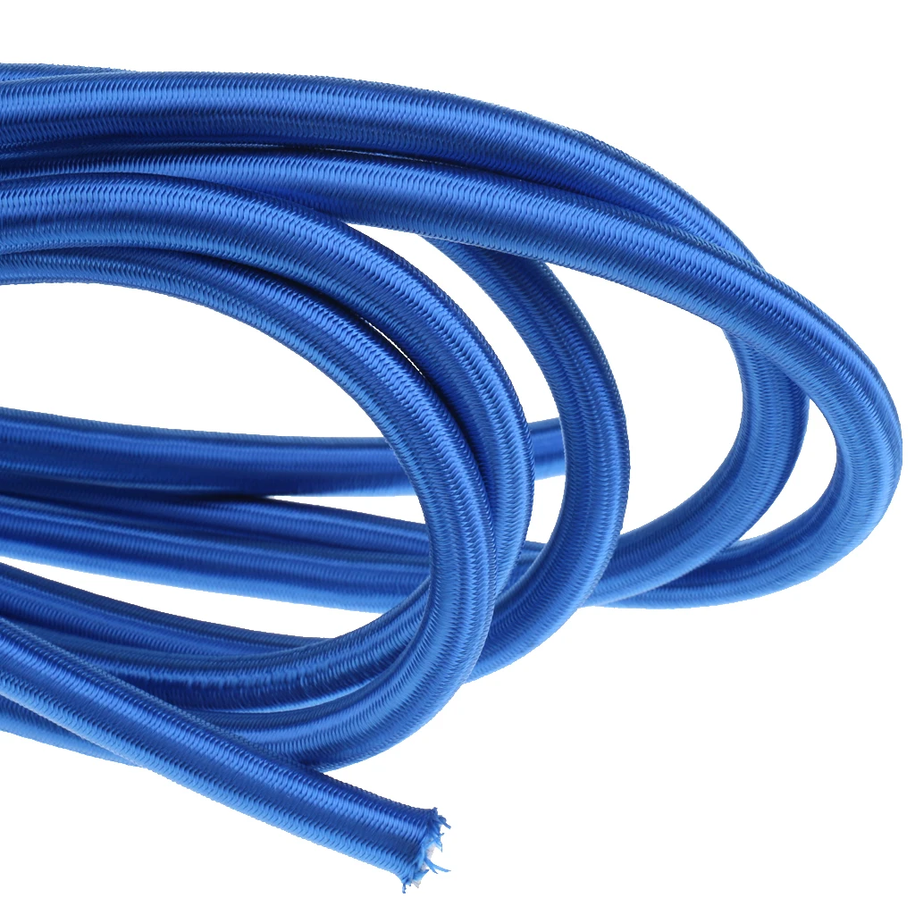 Heavy Duty Elastic Bungee Cord for Kids Trampoline Outdoor Jumping Bounce Durable Tie Down Rope 12mm X 10m Blue Latex