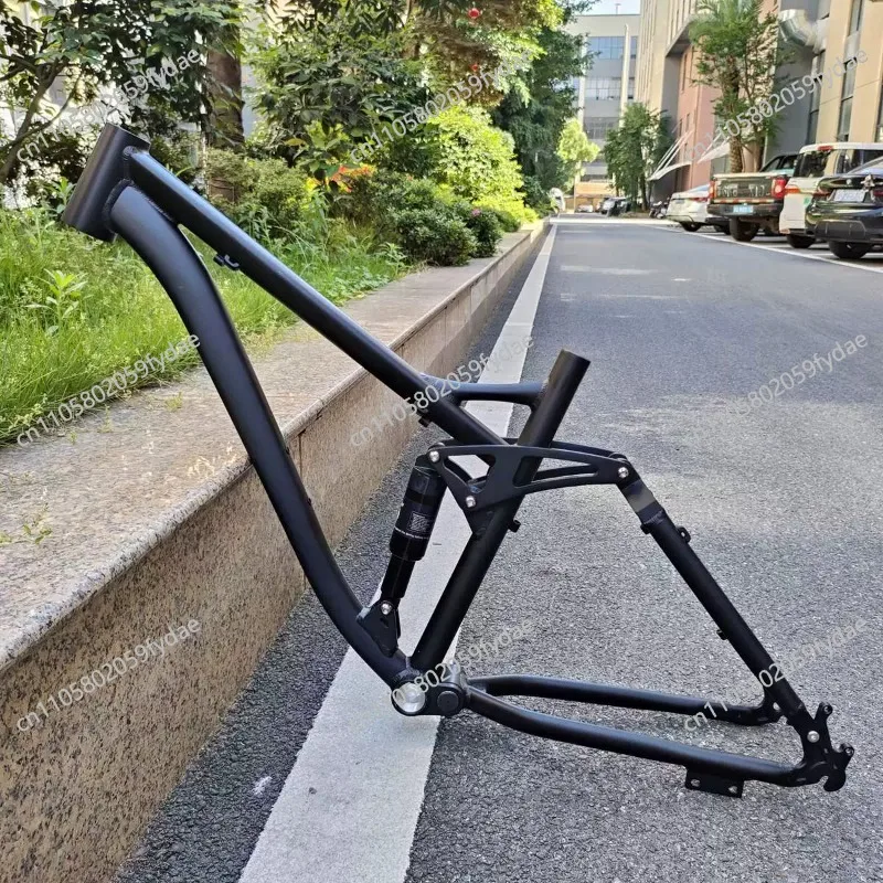 AliExpress NONE Aluminum Alloy Mountain Bike Frame 27.5/26-inch Full Shock Absorption Mountain Bike Frame Soft-tail Bicycle