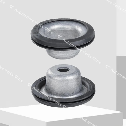 Imagen 2 del producto 2 piezas 1J 0412319 C para Audi VW Golf Bora Jetta Beetle tapa de puntal delantero límite parada frontal menos cubierta superior de hierro cubierta antipolvo bandeja