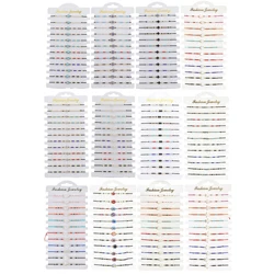 12pcs/Set Wholesale Glass Seed Beads Hematite Cross Love Heart Bracelet Women Boho Summer Zinc Alloy Eye Star Jewelry Present