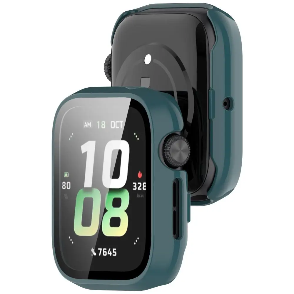 PC + capa protetora temperada cobertura completa protetor de tela pára-choques capa anti-risco para honor watch 5 acessórios de relógio inteligente