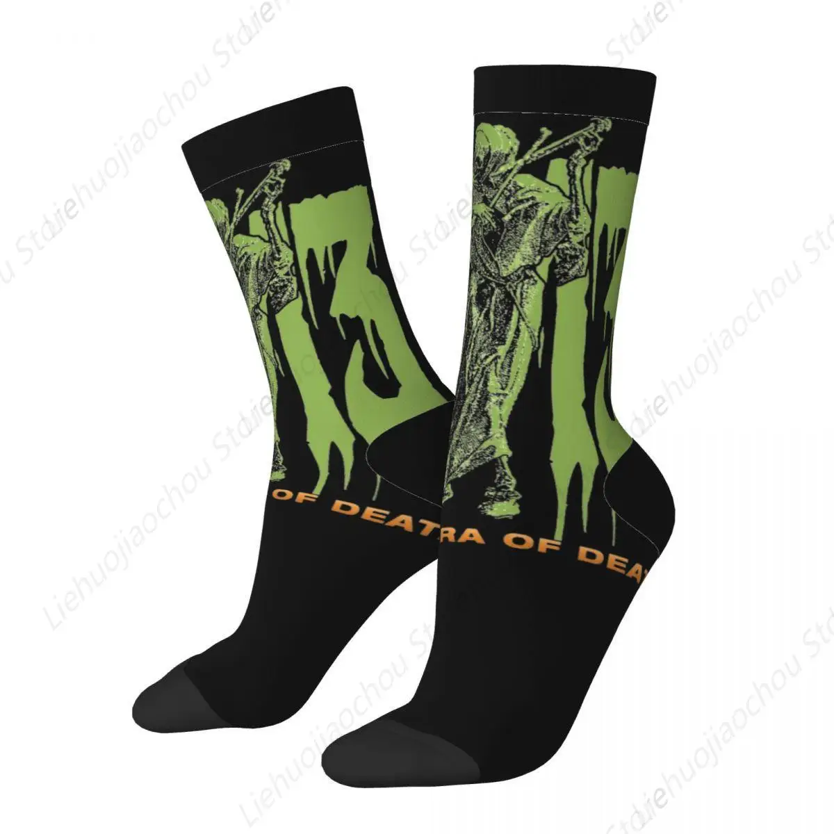 Colorful Type O Negative Death Basketball Socks Goth Metal Music Polyester Middle Tube Socks for Women Men Breathable