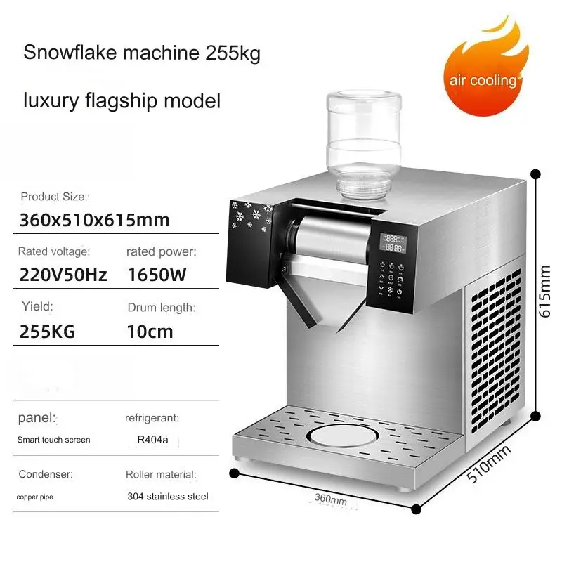 intelligent ice cube machine snow Voltage 220v ice machine 140kg per day rapid ice making Energy saving and low noise