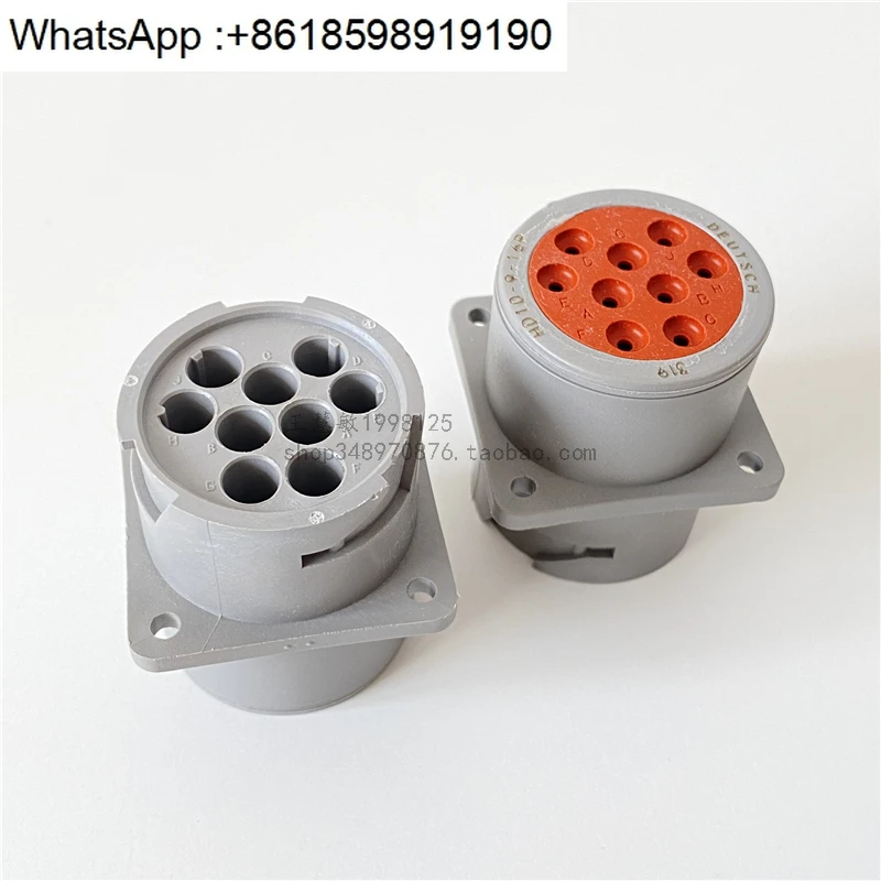 

HD10-9-16P DEUTSCH 9-hole diagnostic plug socket, gray round panel fixed DEUTSCH genuine