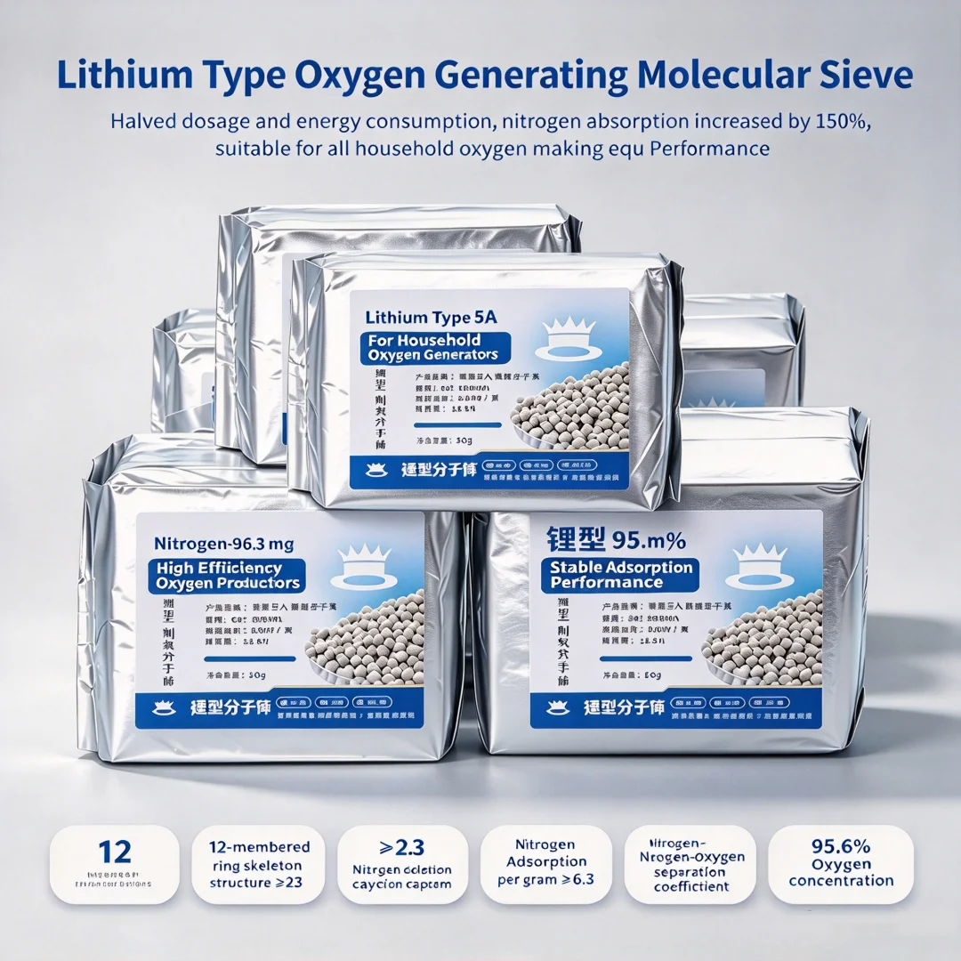 High Quality Lithium 5A Molecular Sieve, High Efficiency Nitrogen Adsorbent, Home Oxygen Production Raw Material, Vacuum Package
