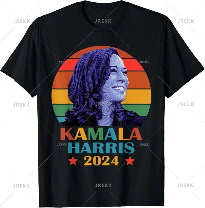 2024 Kamala Harris T Shirt Dla Mężczyzn Kobiet Kampania Wybierania Prezydenta T-Shirt American Street Ponadgabarytowe Koszulki z Krótkim Rękawem