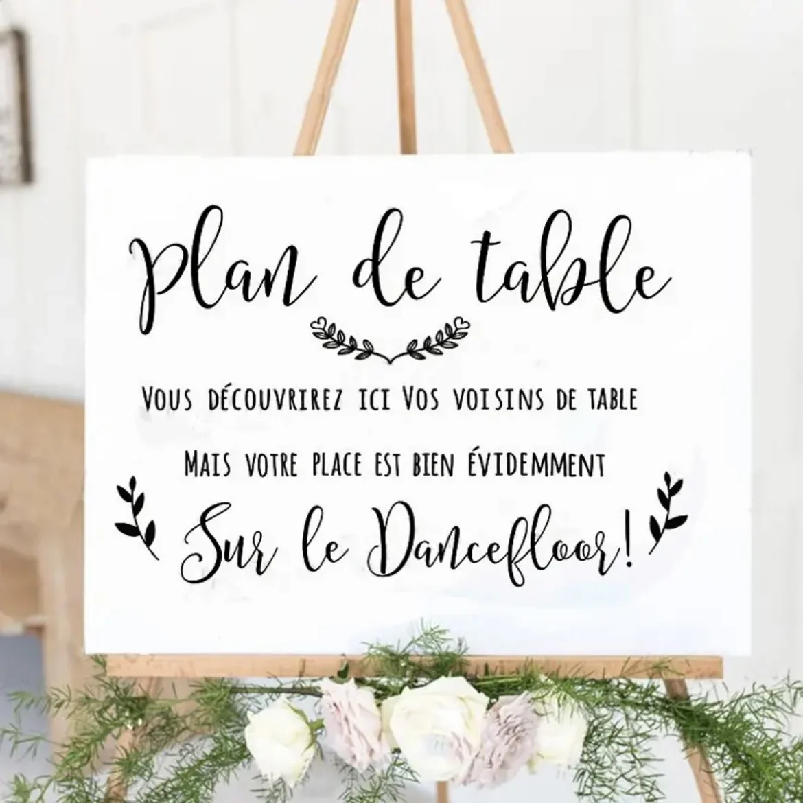 Plan de Table Vinyl Stickers Wedding Decal Custom Welcome Sign Stickers for Mirror Board Mariage Party Decor Removable Mural