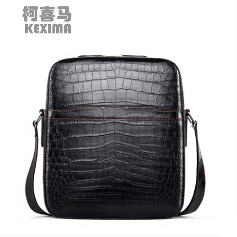 KEXIMA gete  new  crocodile single shoulder bag  men's bag fashion cross body bag hand  men crocodile bag