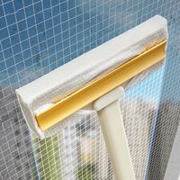 2 in 1 Long Handle Screen Brush Adjustable Head Scratch-Free Window Mesh Scraper Replaceable Squeegee Wiper Bathroom Cleaning
