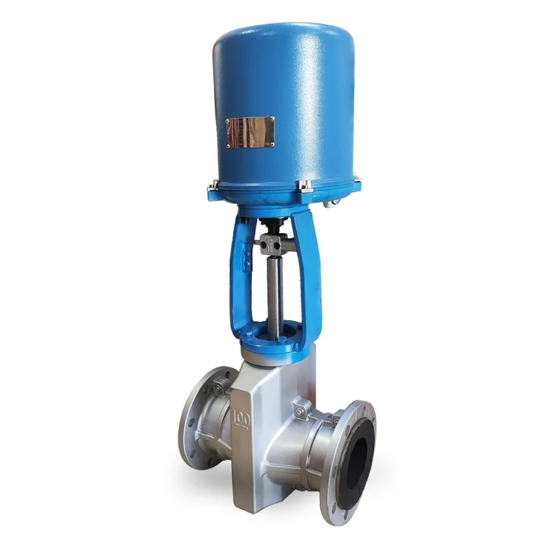 Flanged Stainless Steel Electric Actuator Pinch Valve