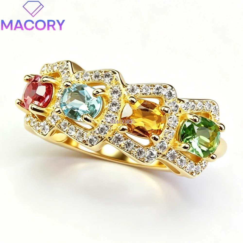 925 sterling silver natural tourmaline ring delicate and stylish great for everyday wear Valentine's Day gift birthday present