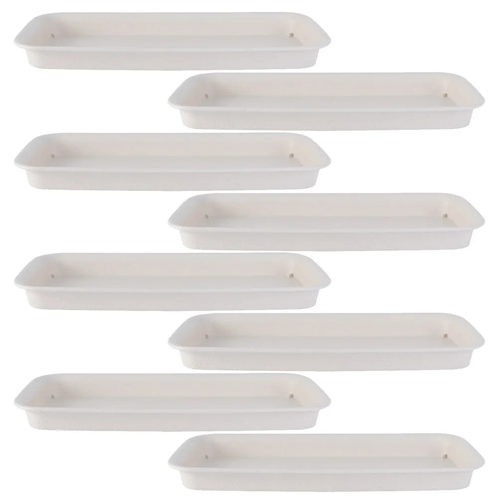 

8Pcs Leakproof Flower Pot Trays Plastic Plant Saucers for Indoor Outdoor Plants Drainage Catcher Rectangle Planter Drip Tray
