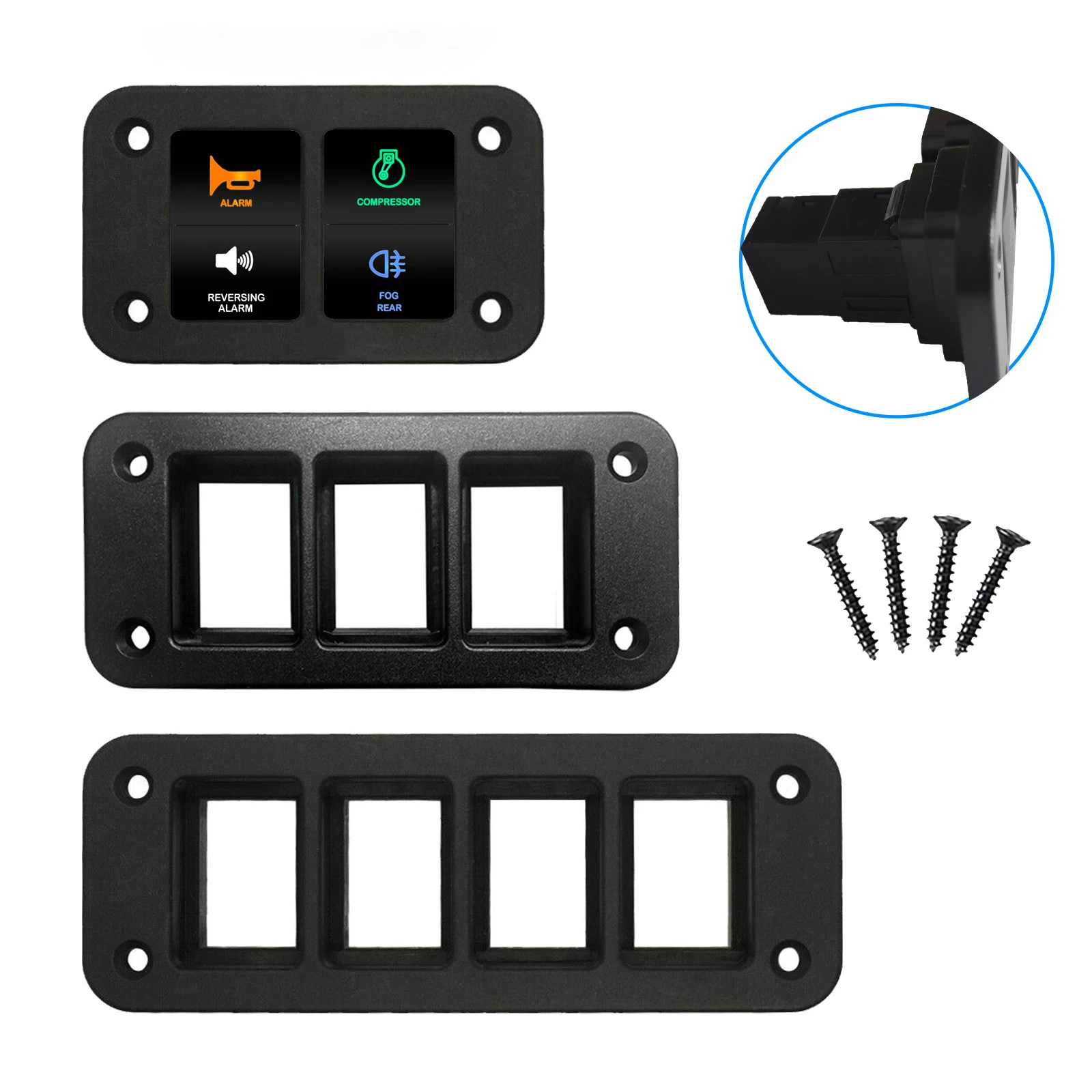 

Push Switch Bracket Mounting 32mm x 22mm Holder Housing For Toyota LandCruiser Prado Hilux Hiace Tacoma Push Switch Panel