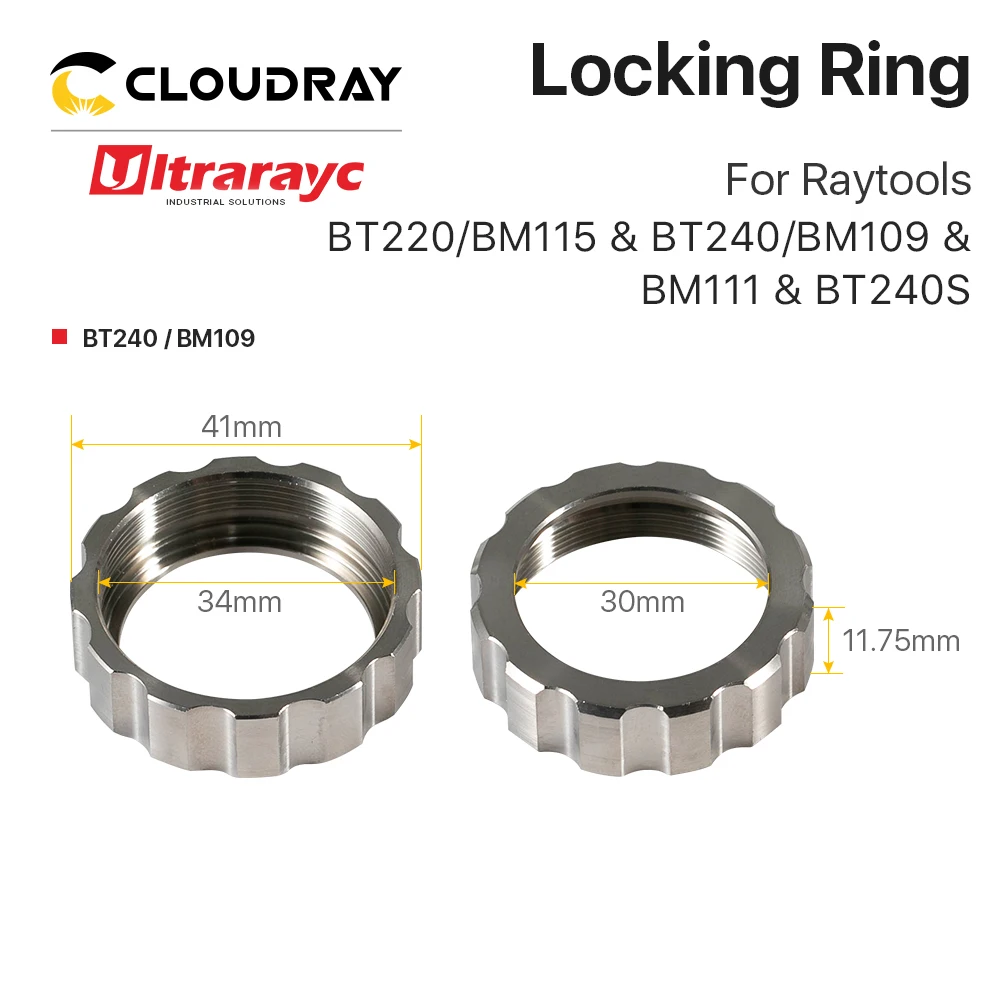 Ultrarayc Fasten Ring For Fiber Laser Cutting Head BT240 BT240S Nozzle Connection Part for Raytools Fiber Metal Cutting Machine