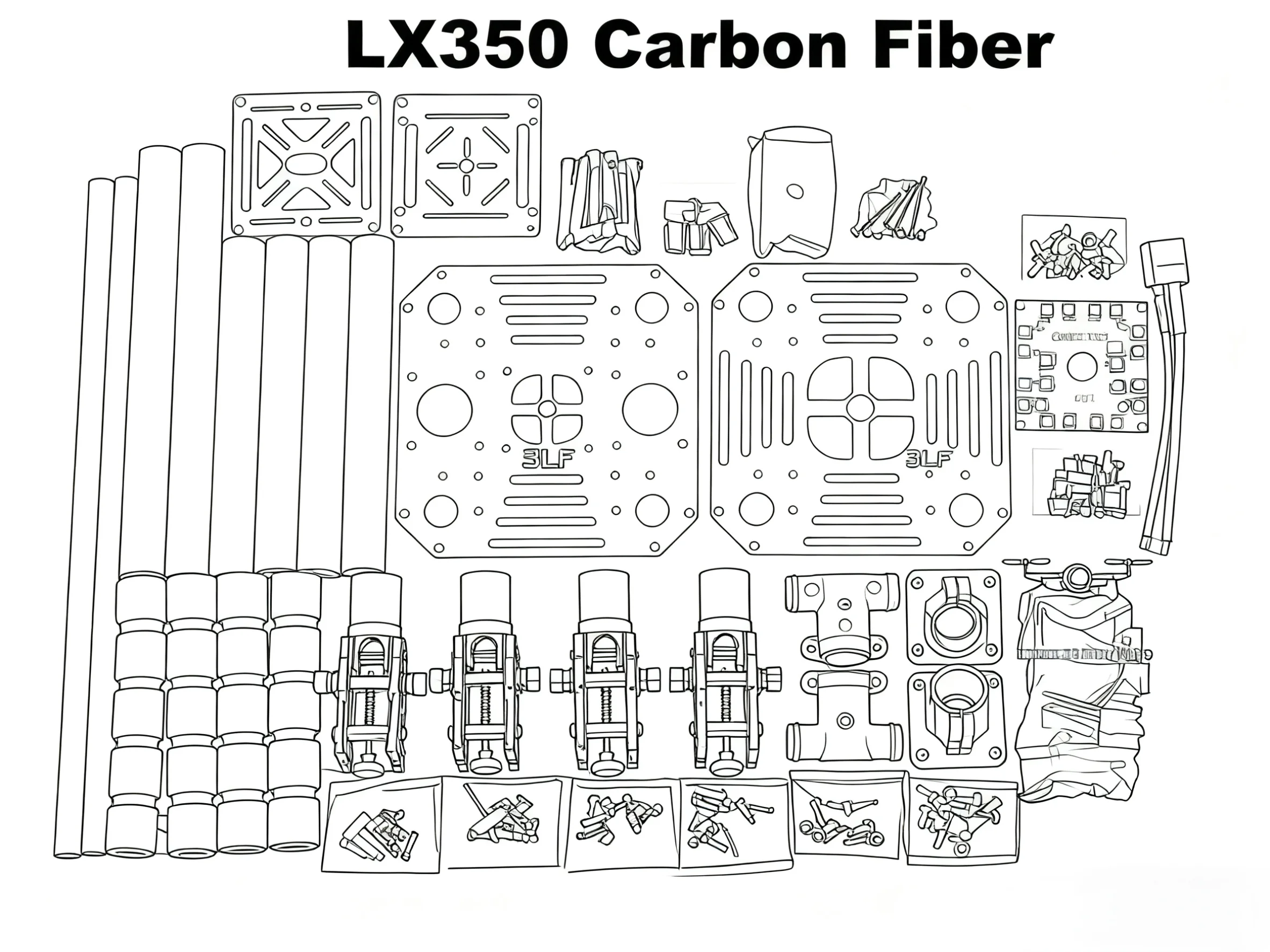 

HanNiu LX350 PRO frame With 350 pro Frame 350 drone For 4 Axis RC Multicopter FPV Quadcopter Heli Multi-Rotor With Landing Gear