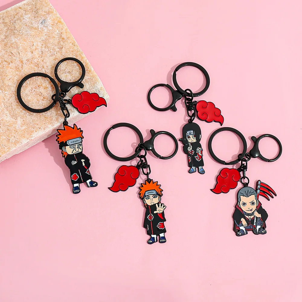 Naruto Anime Akatsuki Uchiha Itachi Friends Gift Girl Pendant Accessories Cute Creative Fashion Key Ring Bag Charms Keychain view 4