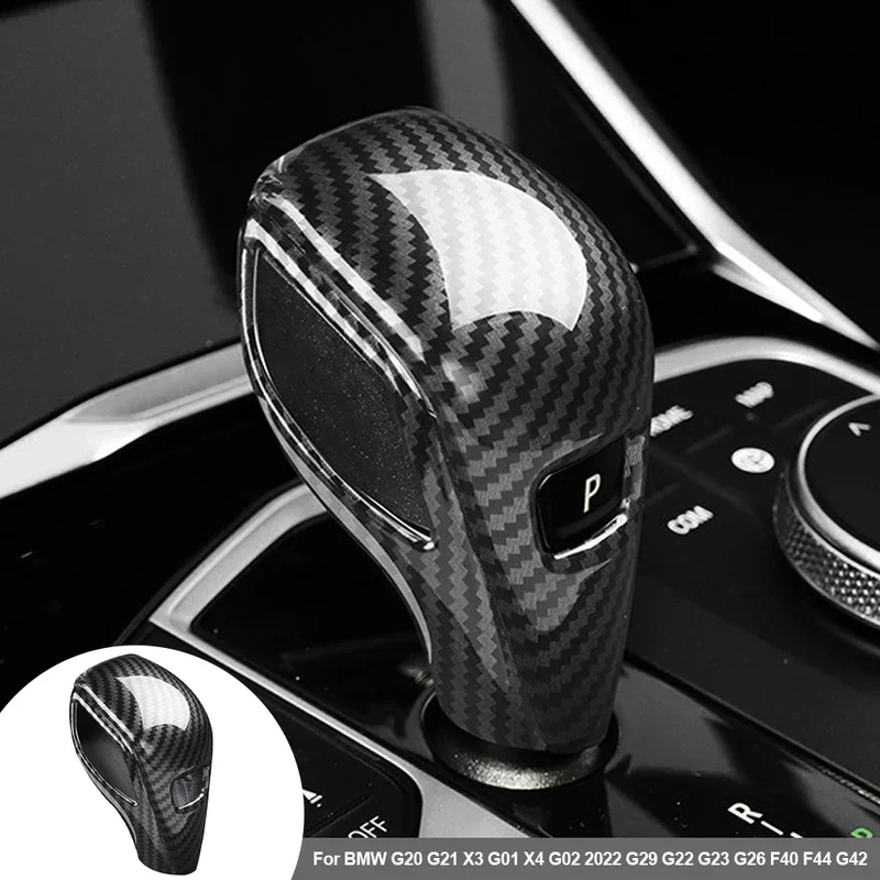 For BMW G20 G21 X3 G01 X4 G02 2022 G29 G22 G23 G26 F40 F44 G42 Carbon Fiber Gear Shift Knob Cover Trim Car Styling Accessories