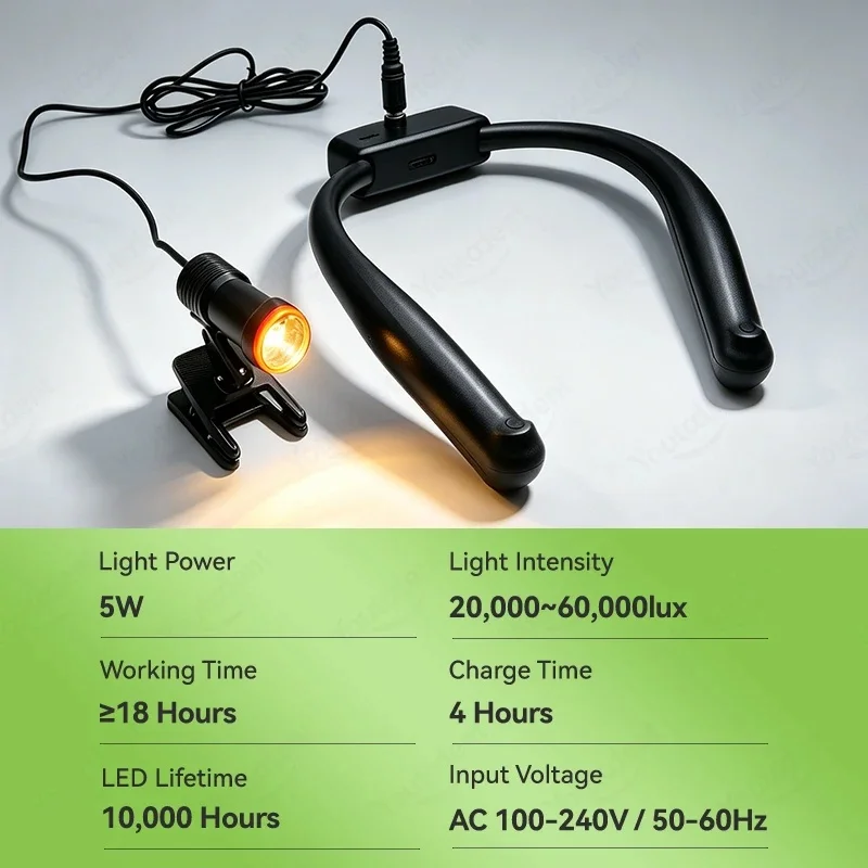Rechargeable LED Surgical Headlamp 5W Binocular Magnifier Loupe For Dental Operation Use