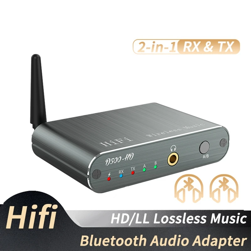 Bluetooth Audio Adapter AUX Type-C Multipoint Dual Stream CD Quality Sound Hifi Wireless Adapter