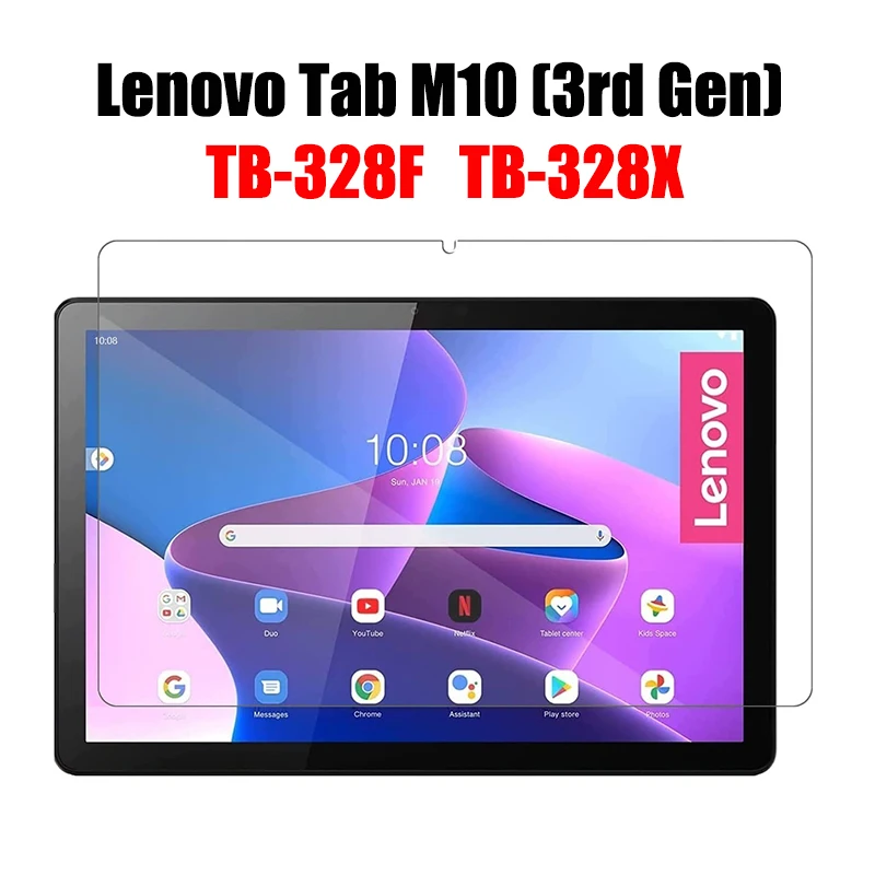 Закаленное стекло для Lenovo Tab M10 (3-е поколение), 10,1 дюйма, 2022 ТБ-328F/стандартная Защитная пленка для экрана с твердостью 9H и защитой от царапин