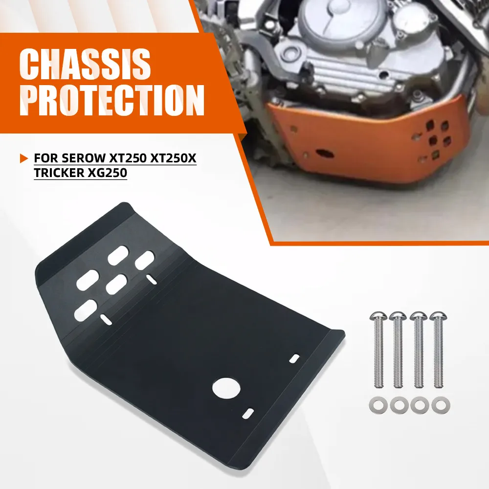 XT XG 250 Motorcycle Accessories Skid Plate Engine Guard Chassis Protector For YAMAHA Serow XT250 XT250X Tricker XG250