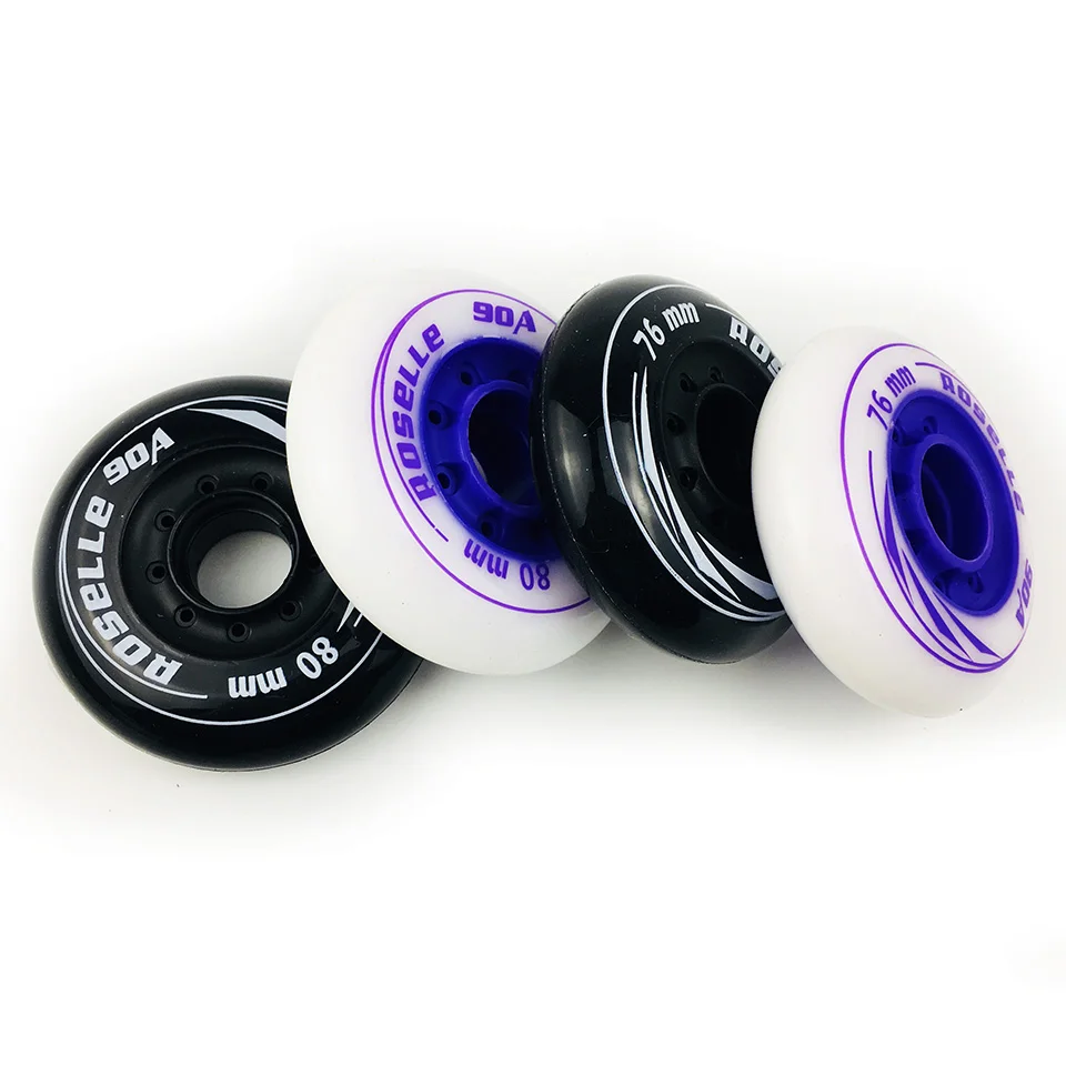 JEERKOOL Inline Roller Skate Wheels 4 Pieces 72 76 80mm Skate Tires Slalom Sliding Free Skating For SEBA Powerslide Patines