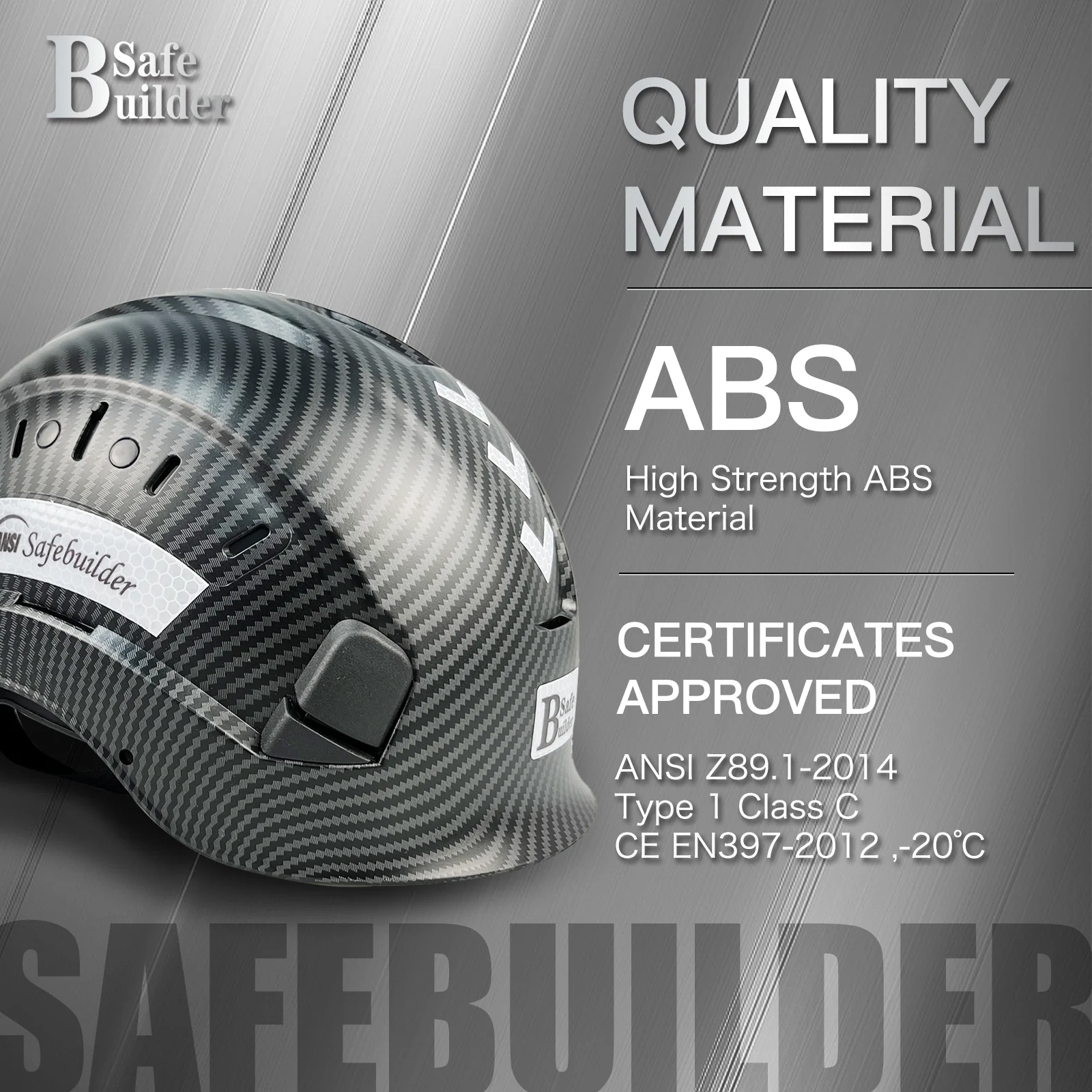 Construction Safety Helmet ABS Hard Hat Adjustable Ventilation System Hardhats Industrial Work Head Protection ANSI/ISEA Z89.1 image 4