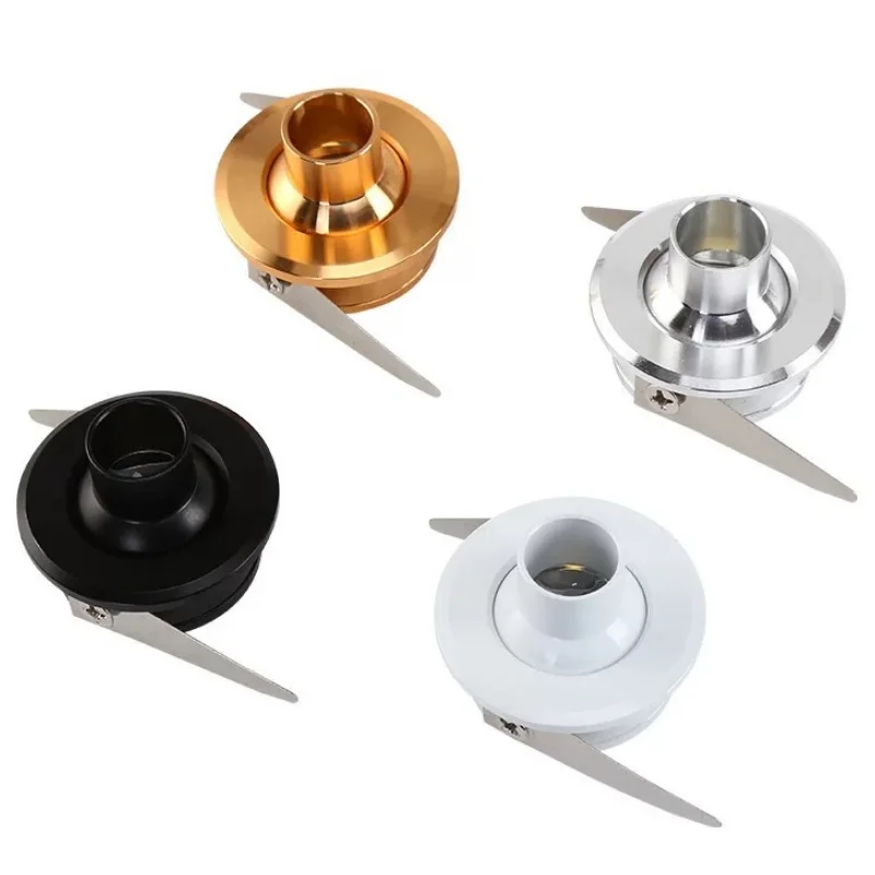 LED Cabinet Light Mini Bull's-Eye Spotlight Adjustable Angle Wine Closet Spotlight with Hole 32-35MM for Household Lighting