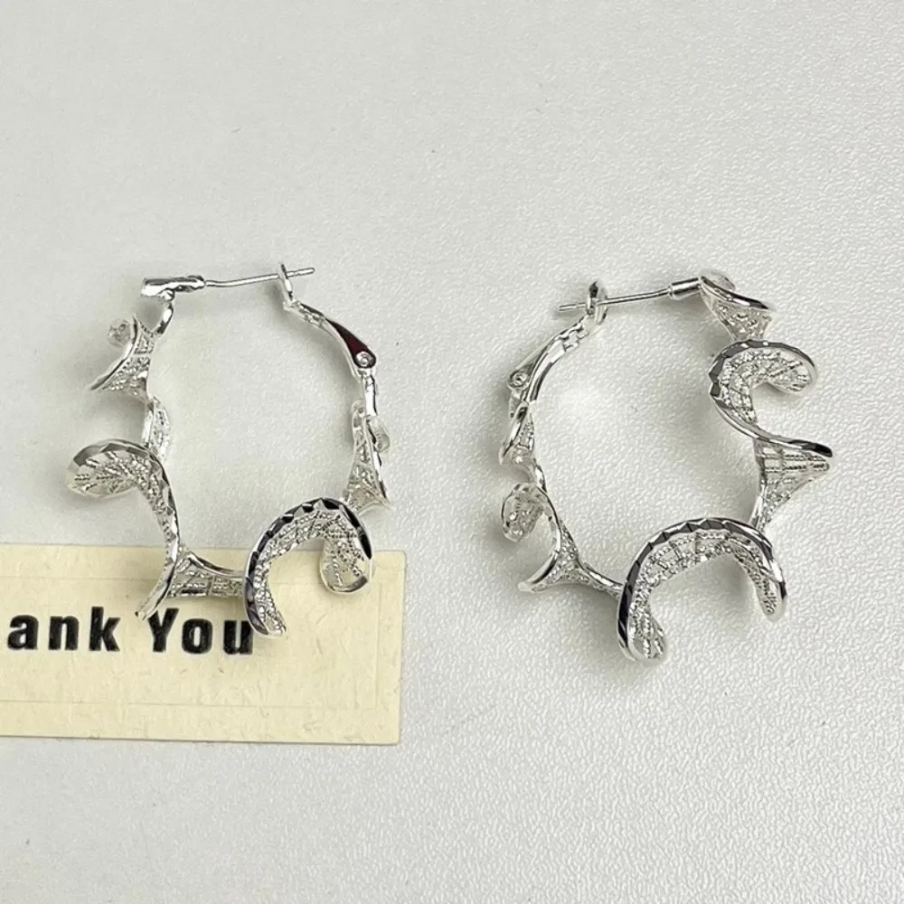 Pendientes de línea geométrica exagerada, pendientes de gota creativos irregulares en forma de S, joyería hueca para la oreja, pendientes con forma de onda, regalos