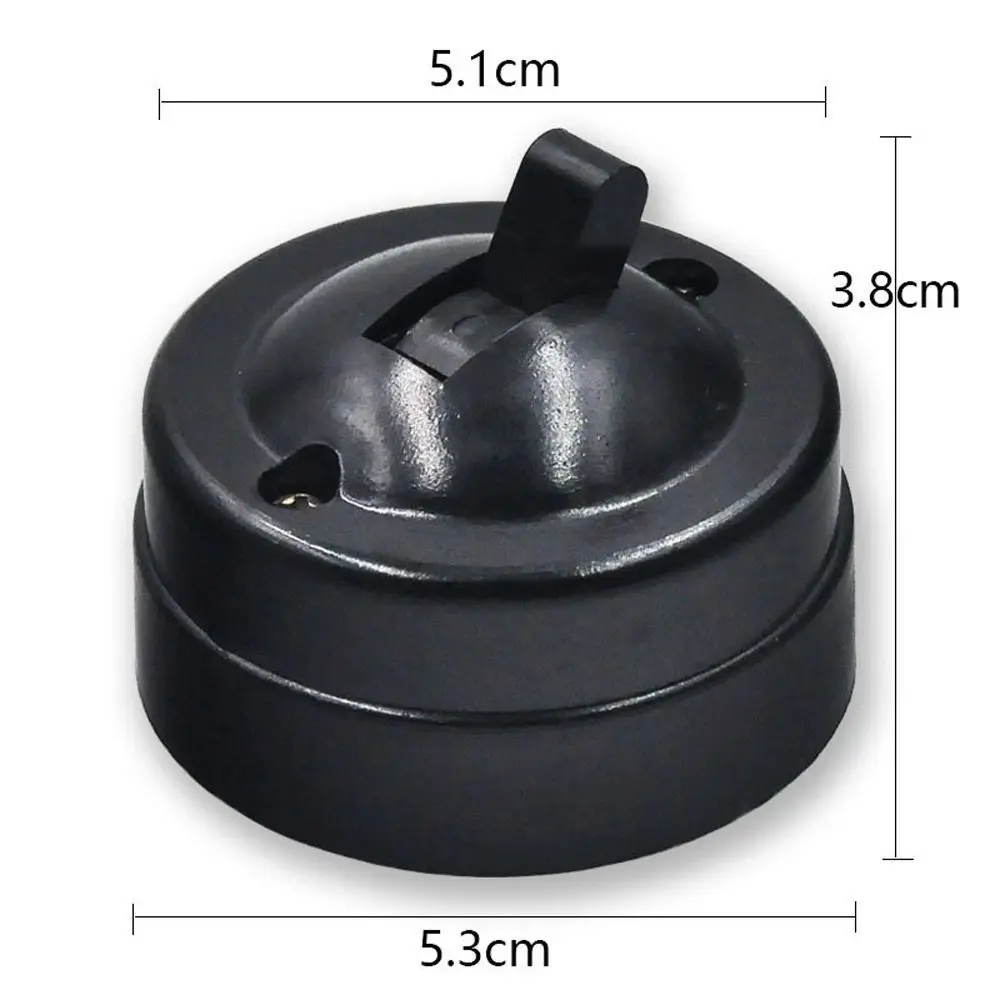 Picture 7: Round Old-fashioned Surface 6A Button Switch Light Single-control Switch Toggle Switch