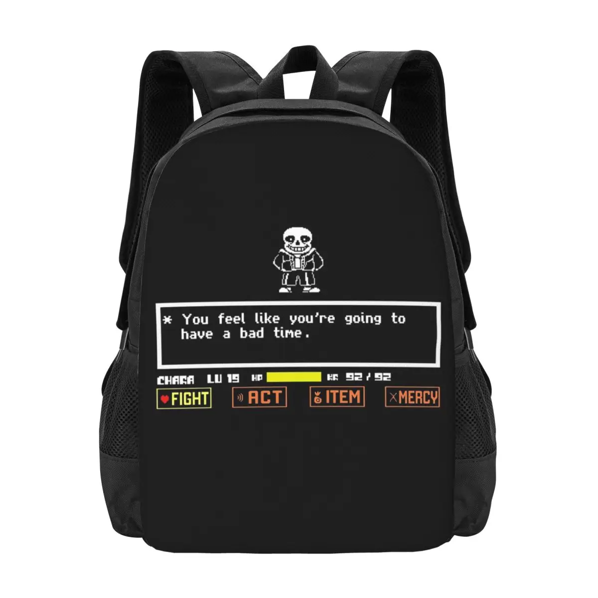 Sans Undertale Game Fight Act Item Mercy Backpack Hot Sale Daypack Large Capacity BookBag School Bag Shoulder Bags for Men Women