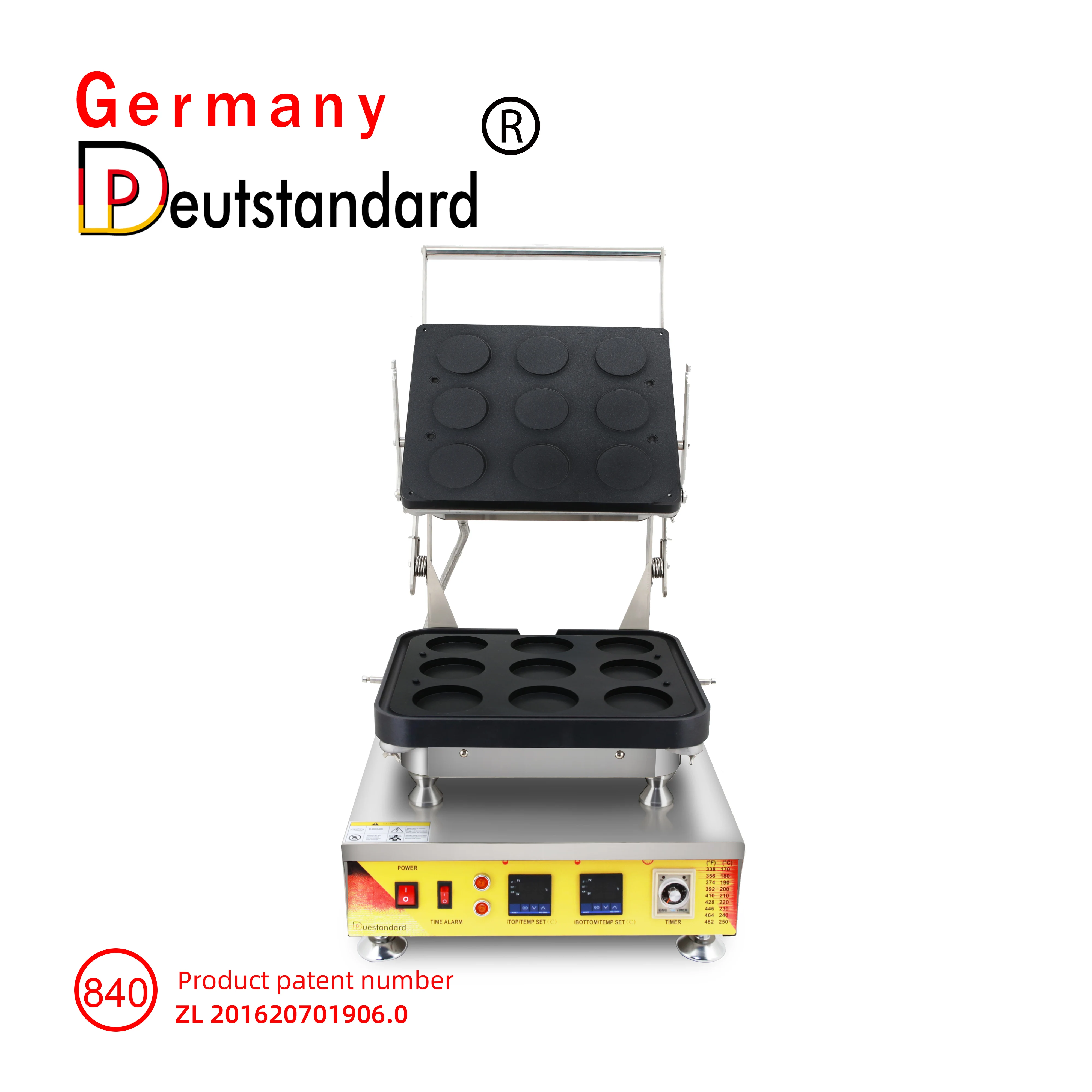 Germany Deutstandard NP-840 Cylinder 80 mm 9 Hole Hand Made Tart Maker Shell Machine Tart Pie Making Machine