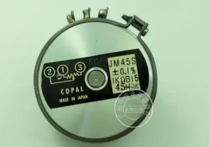 

Used Copal conductive plastic potentiometer angle sensor JM45S 1K handle length 15mm switch