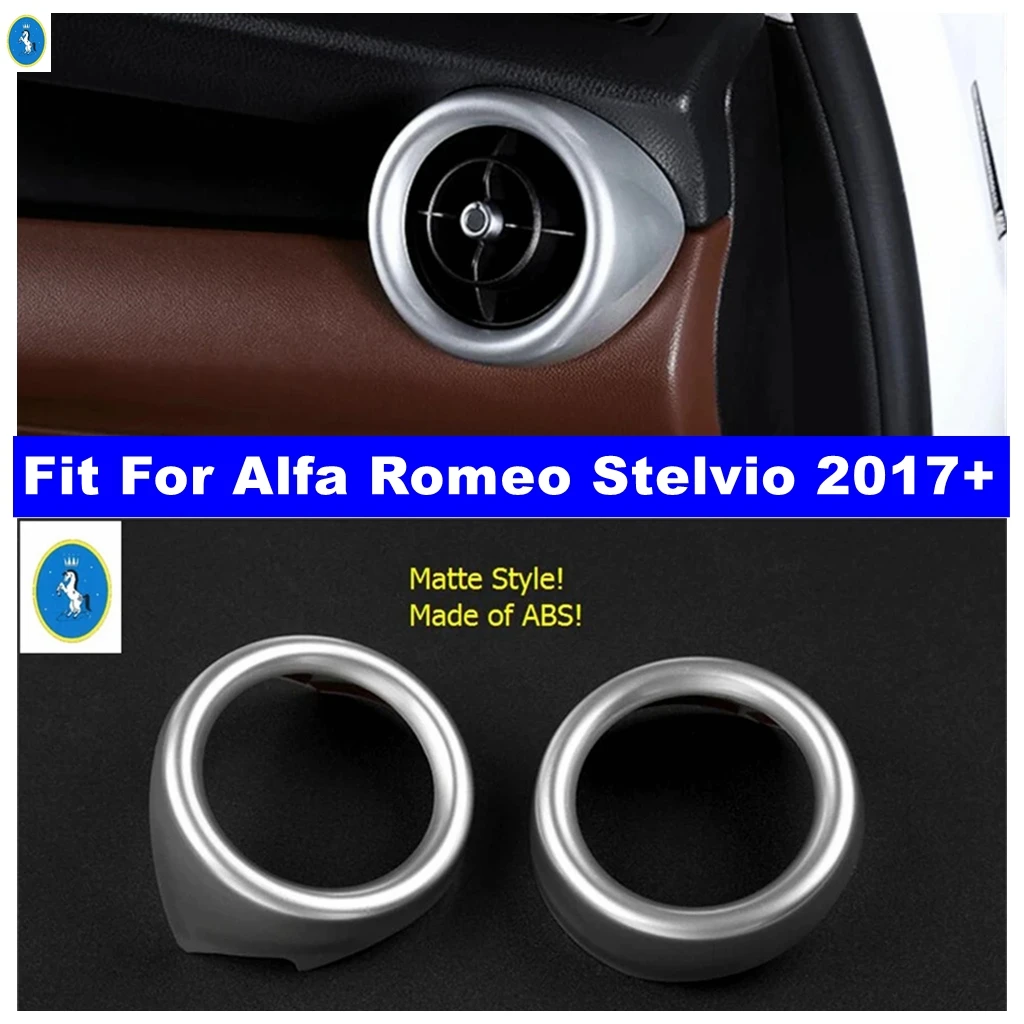 

Car Inside Air Conditioning AC Outlet Vent Frame Ring Cover Trim Fit For Alfa Romeo Stelvio 2017 - 2020 Interior Accessories