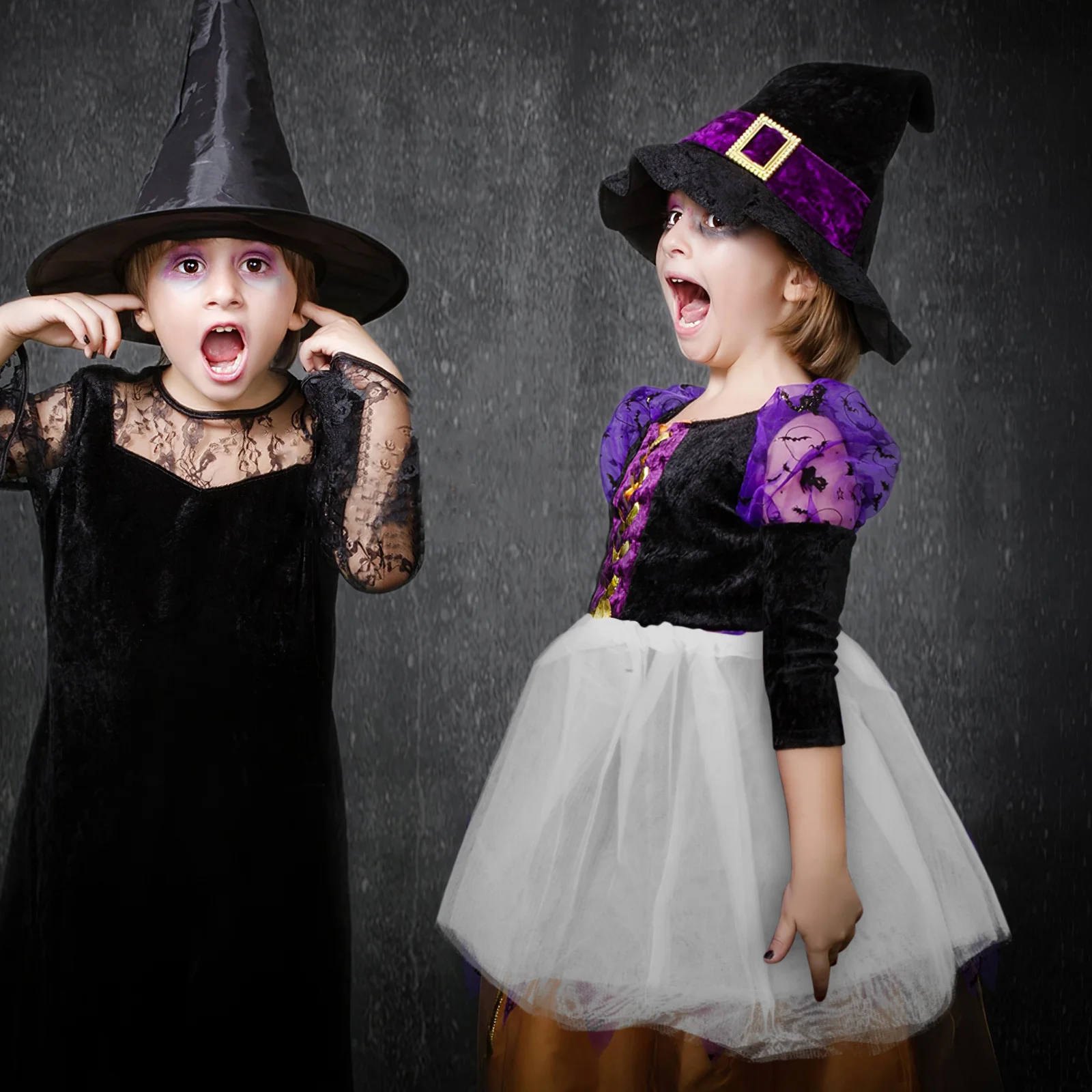 1 세트 어린이 머리띠 거즈 스커트 할로윈 의상 어린이 파티 코스프레 공연 의상 머리띠가있는 거즈 스커트