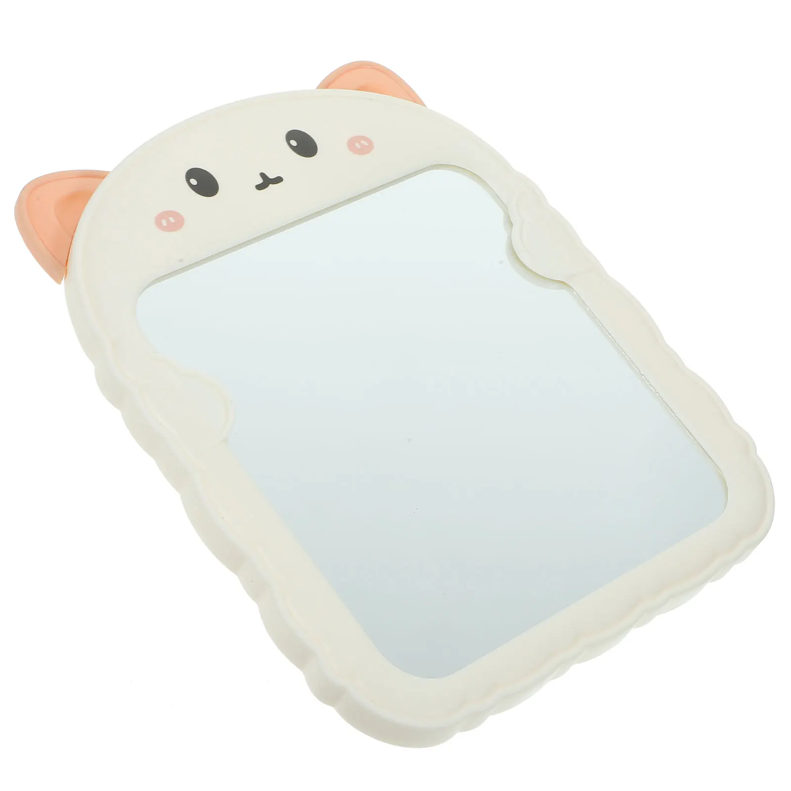 고양이 귀 탁상용 화장 거울 접이식 데스크탑 화장 거울 메이크업 면도 스킨케어용 견고한 재사용 가능한 소재