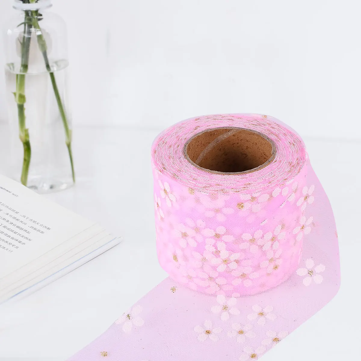 

6cm Gauze Ribbon Floral Craft Mesh Belt Bow Tie Decorative Headdress Clothing Gifts DIY Accessories Soft Premium Material