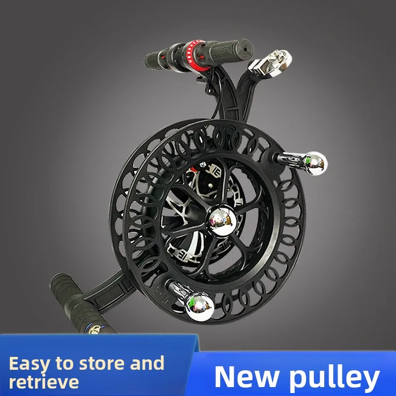 [High-end mute] Kite strap wheel spool disc all-alloy strap wheel labor-saving wheel brake anti-reverse take-up line