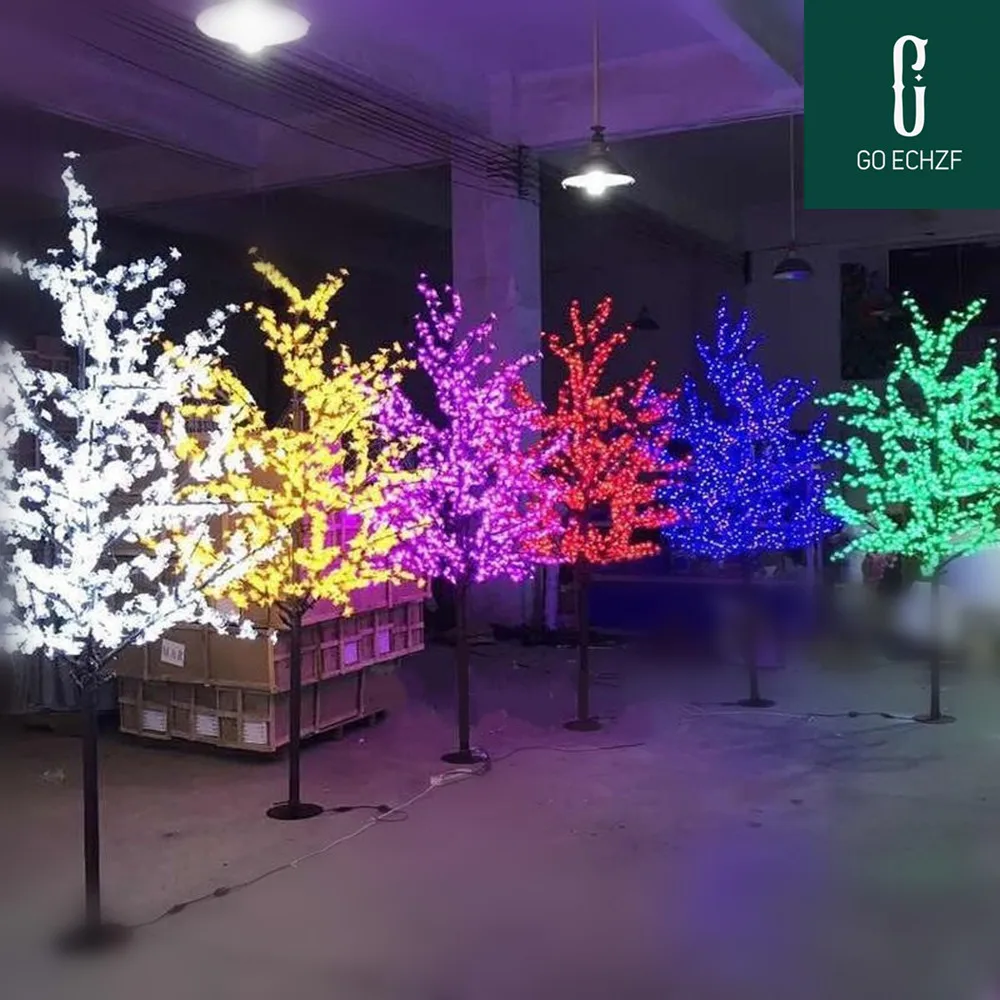 New LED Cherry Blossom Christmas Trees Lighting Waterproof Garden Landscape Decoration Lamp For Wedding Party Christmas Supplies