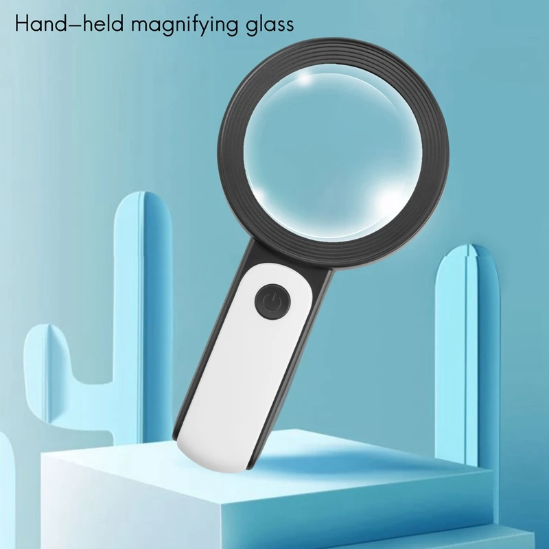 Magnifier With 18 Led Light -30X Hand Magnifier Reading Magnifier,High Clarity & Lightweight Magnifier With Light