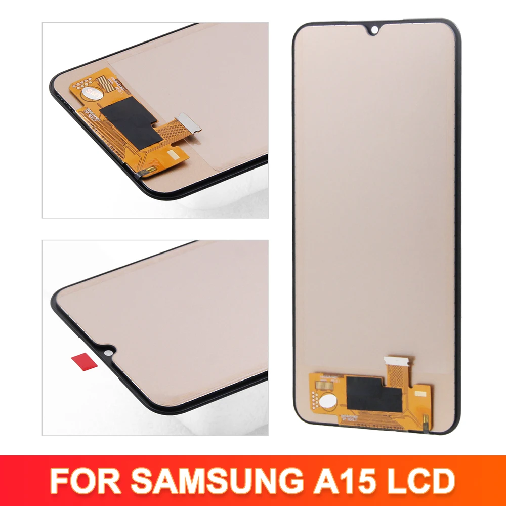 6.5\'\' Tested A15 4G SM-A155F Display Screen, for Samsung A15 5G SM-A156B Lcd Display Digital Touch Screen with Frame