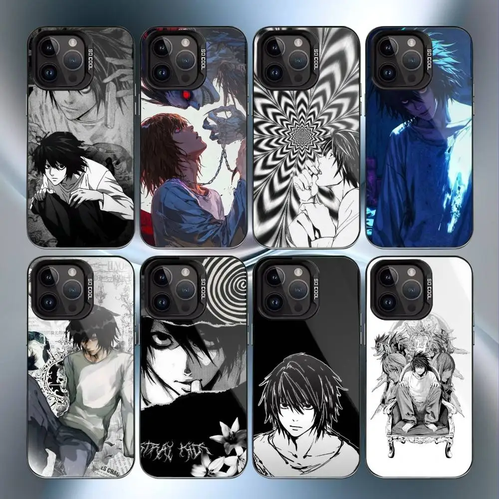 

Hot Anime Death Note L-l Phone Case For iPhone17,16,15,14,13,12,11 Plus,Pro Max Black Candy Matte Shockproof Cover
