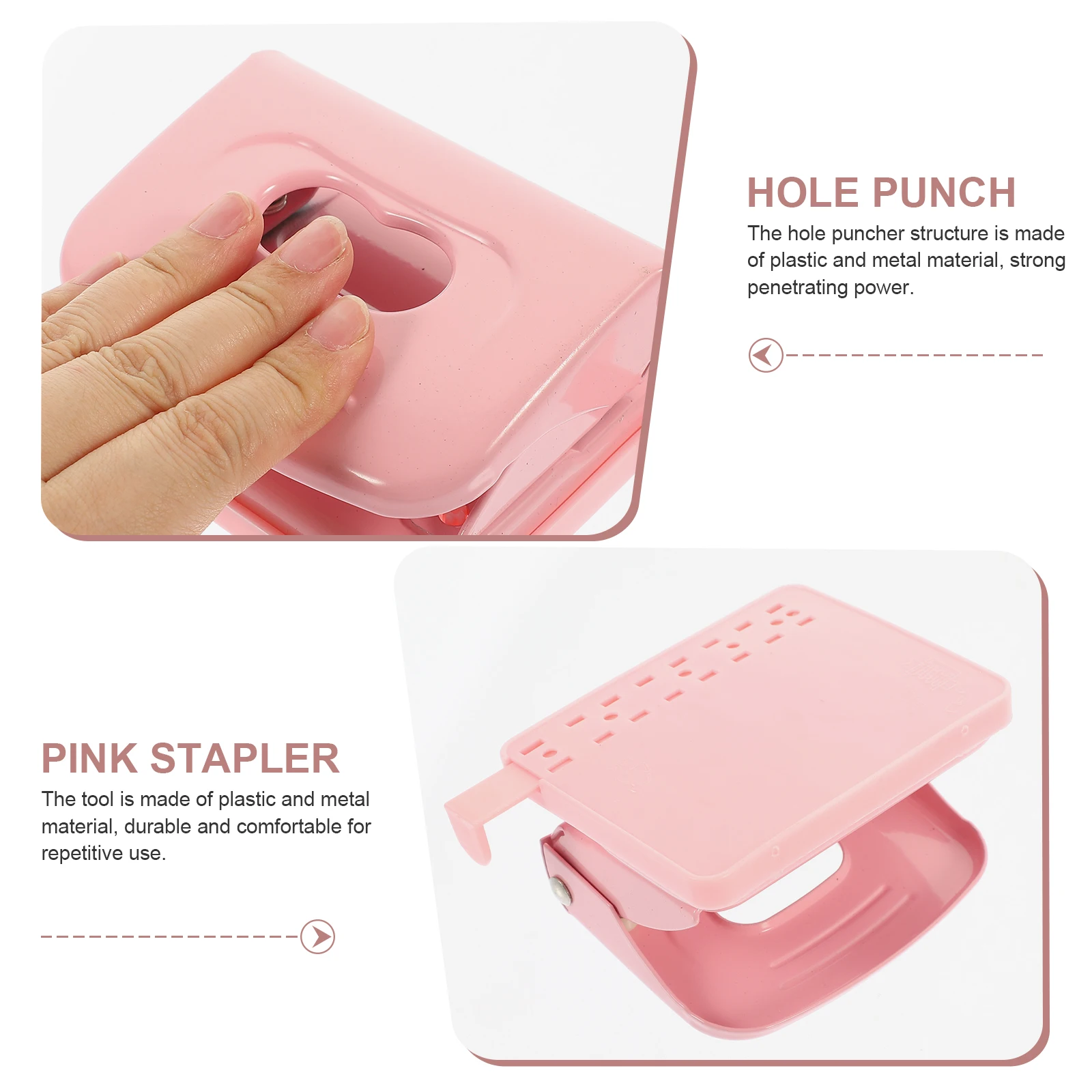 

Adjustable 2-Hole Punch Tool Desktop Two Hole Puncher For Office Manual Paper Binder Puncher Durable Metal Plastic