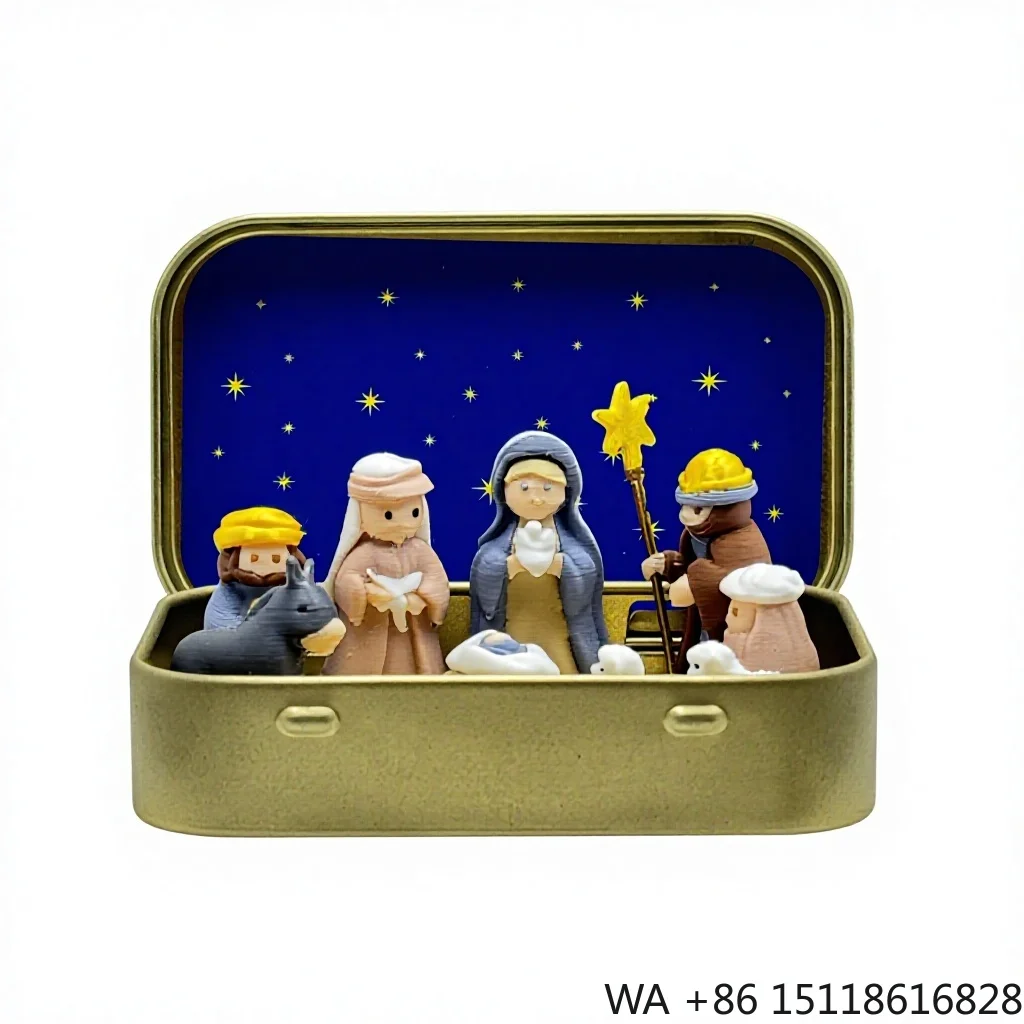 Wancai Original Manufacturer OEM 3D Printed 1/12 Scale Nativity Figurine Set Religious Movie & TV Theme Decoration Gift