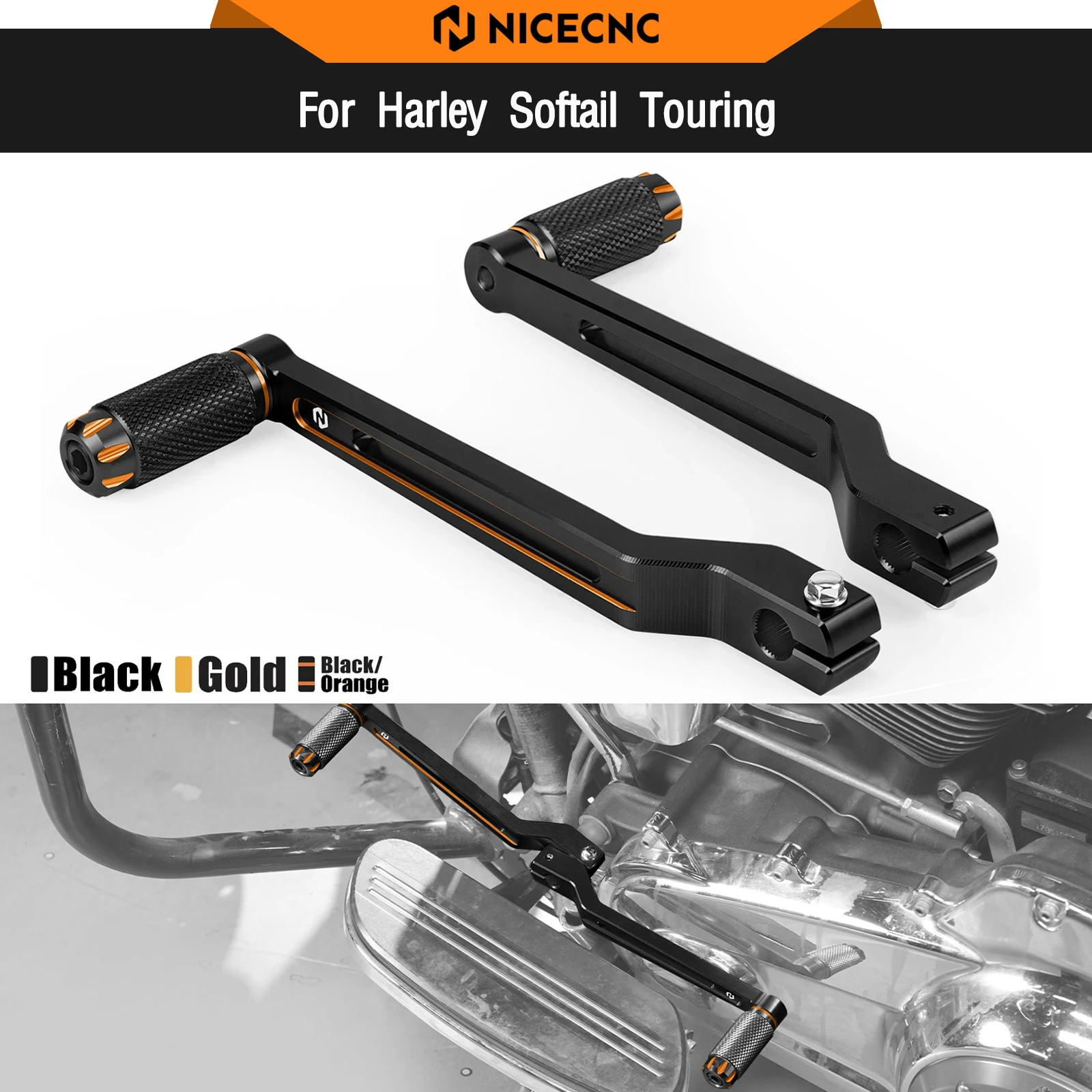 

For Harley Street Glide FLHXS 2014-2024 Extended Gear Shifter Levers Road King FLHR Classic FLHRC Road Glide FLTRX Ultra FLTRU