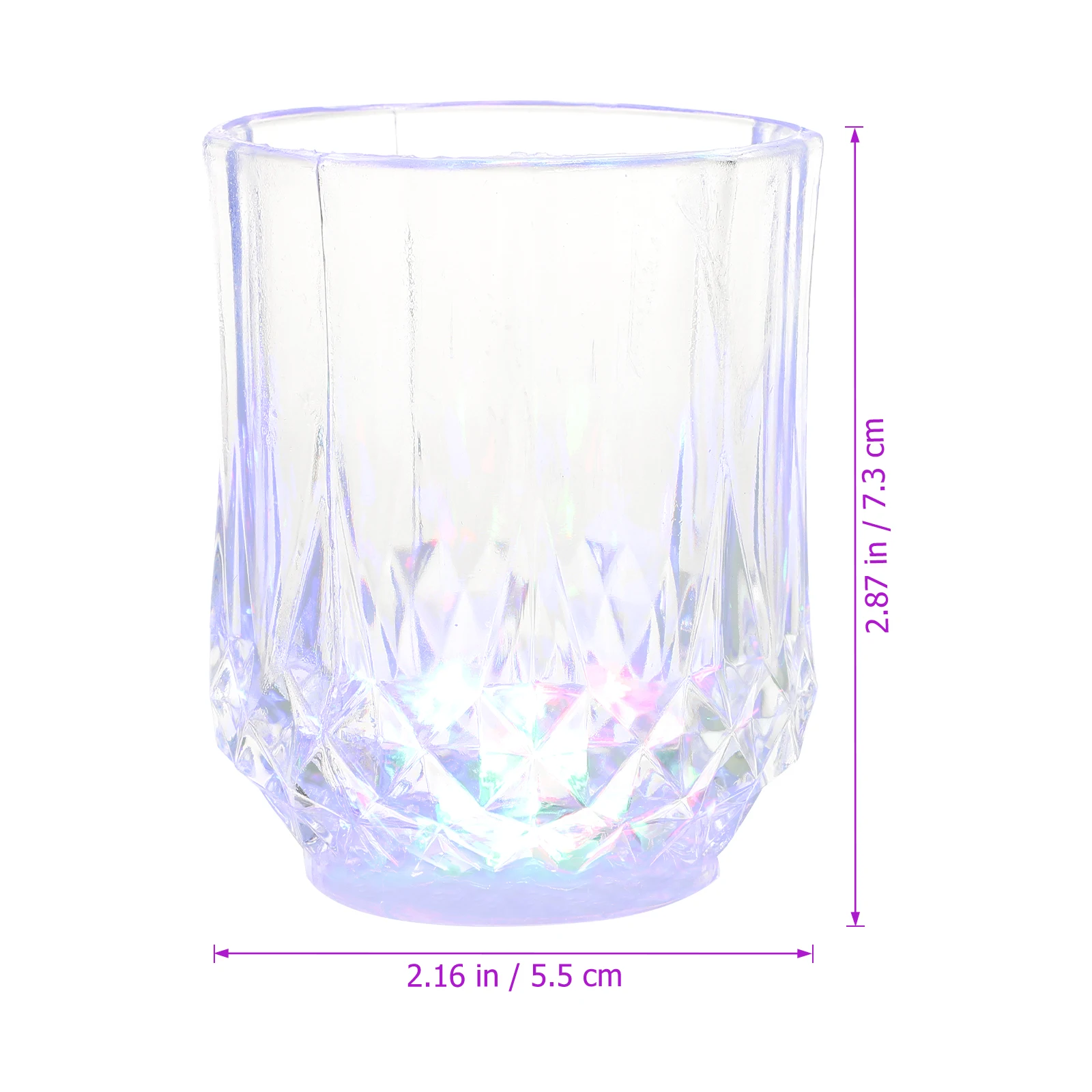 

2Pcs Creative LED Light Up Cup Pineapple Glowing Whisky Mug Plastic Cocktail Glass Luminous Beverage Cup Bar Use Drinking